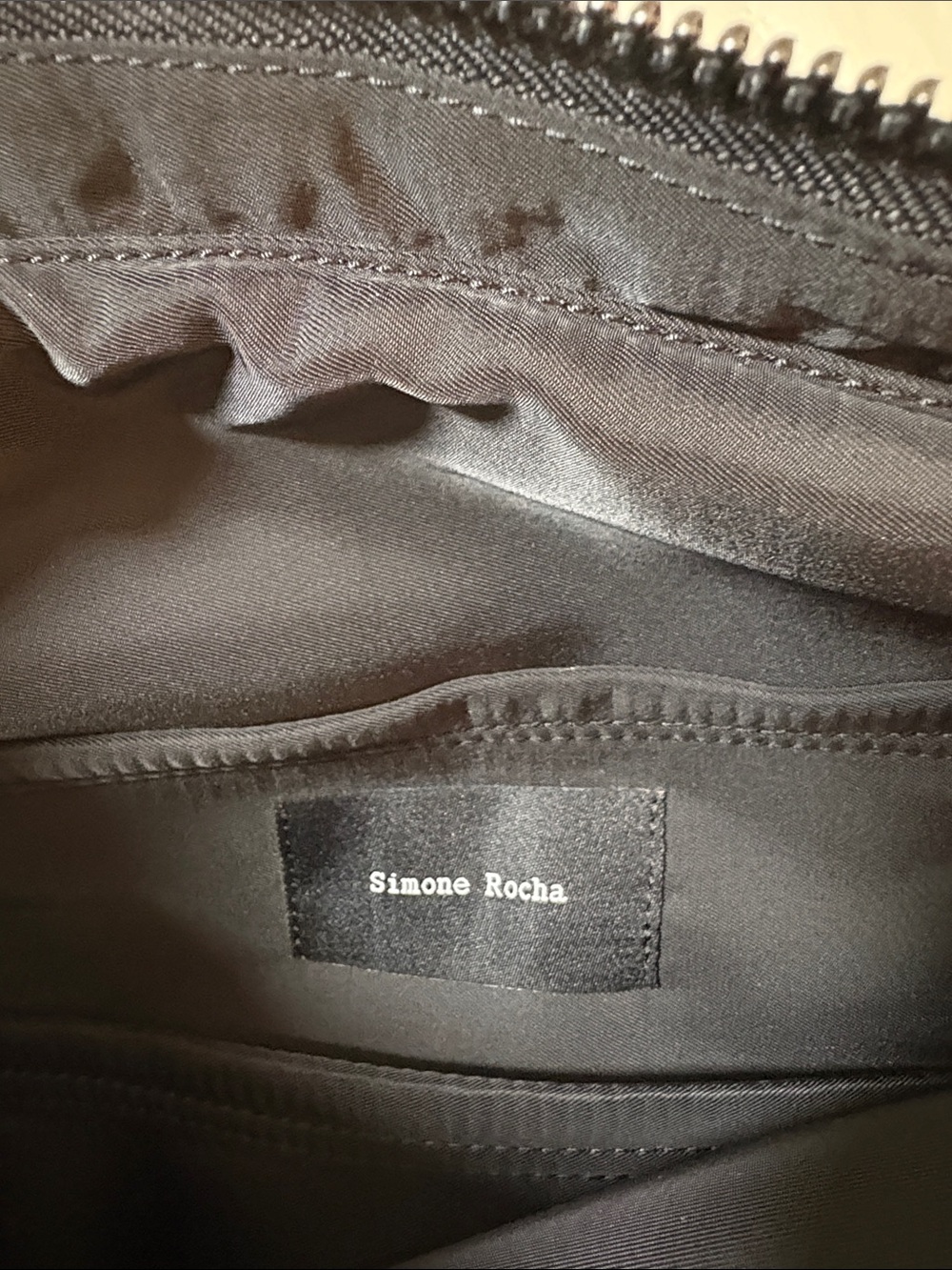 Simone Rocha Black Ruffled Shoulder Bag with Beaded strap - Picture 7 of 13